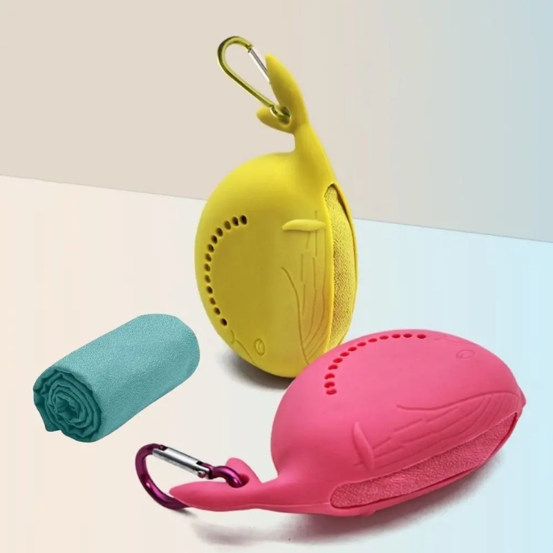 حافظة سيليكون محمولة ومنشفة خف - مراجعة Camp Towel Microfiber وسعره