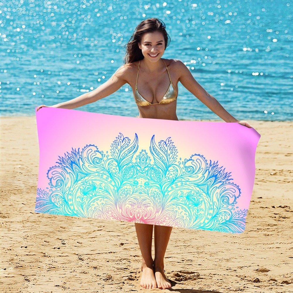منشفة شاطئ بنمط غامض 80×160 سم - مراجعة Camp Towel Microfiber وسعره