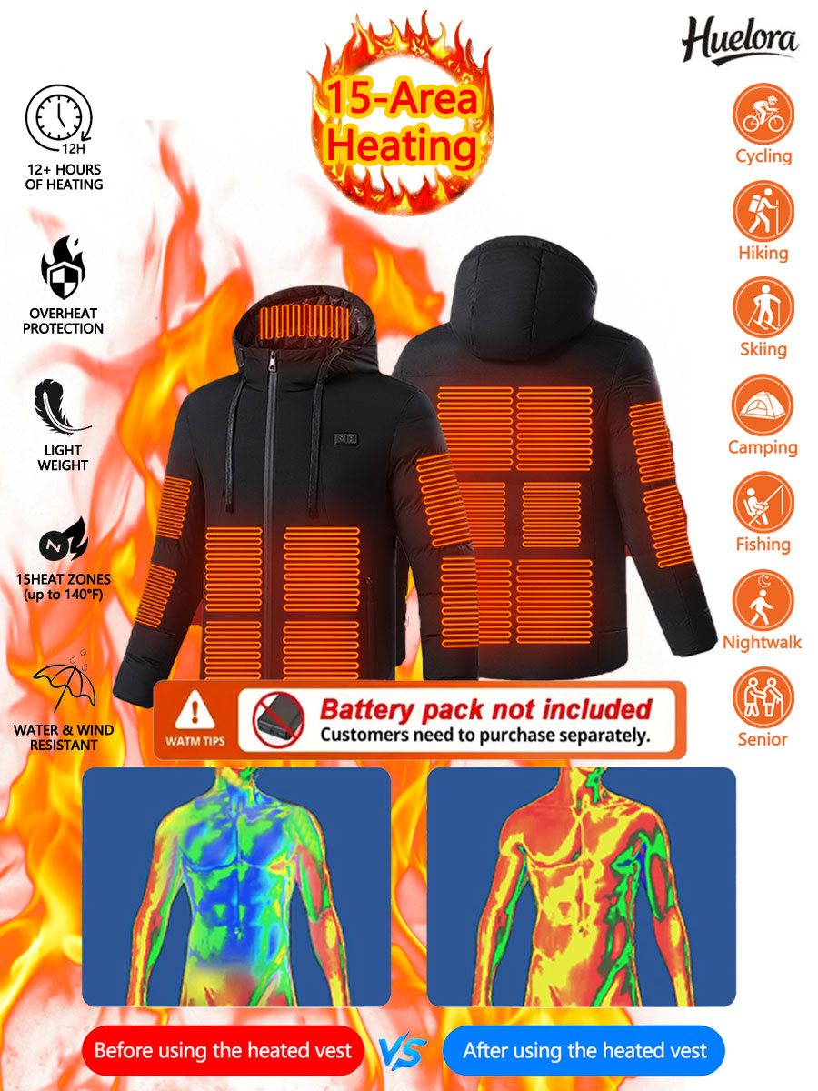 Huelora 11 منطقة سترة ساخنة ال - مراجعة Outdoor Camping Jacket وسعره