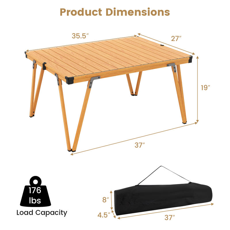 طاولة نزهة قابلة للطي مقاس 93  - مراجعة Outdoor Camping Table With Storage وسعره