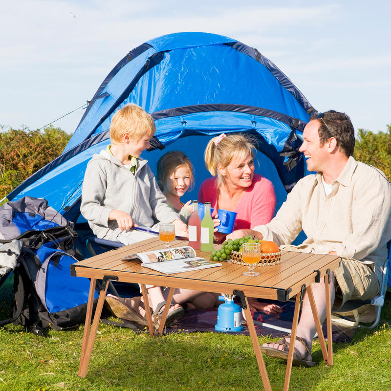 طاولة نزهة قابلة للطي مقاس 93  - مراجعة Outdoor Camping Table With Storage وسعره